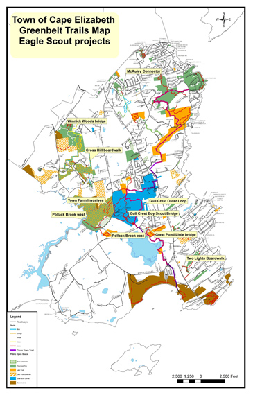 Greenbelt Trails Map Eagle Scout projects